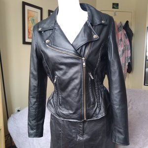 Genuine Black Moto Leather Jacket